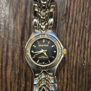 Gold and Black Women's Watch